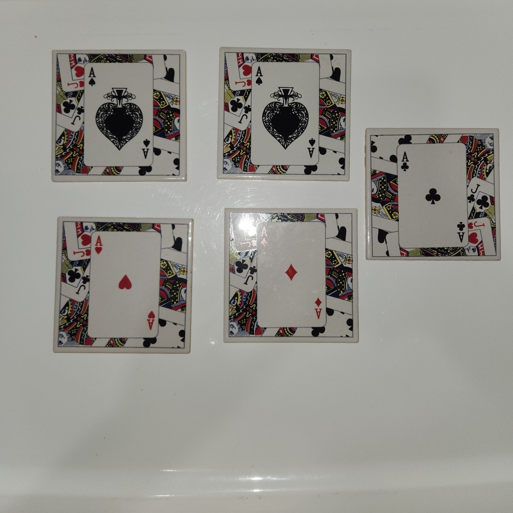 Playing Card Coasters Set